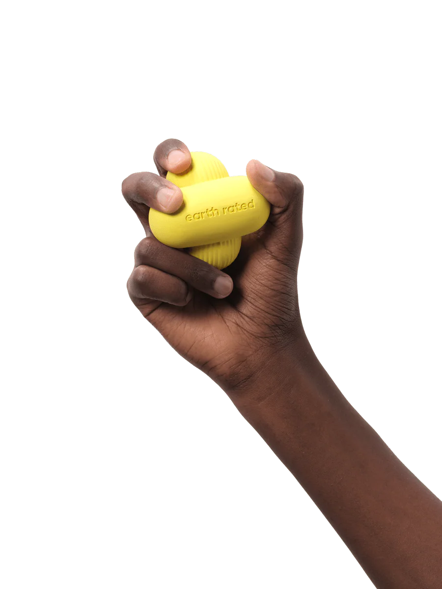 Earth Rated Dog Fetch Toy Yellow Rubber Medium