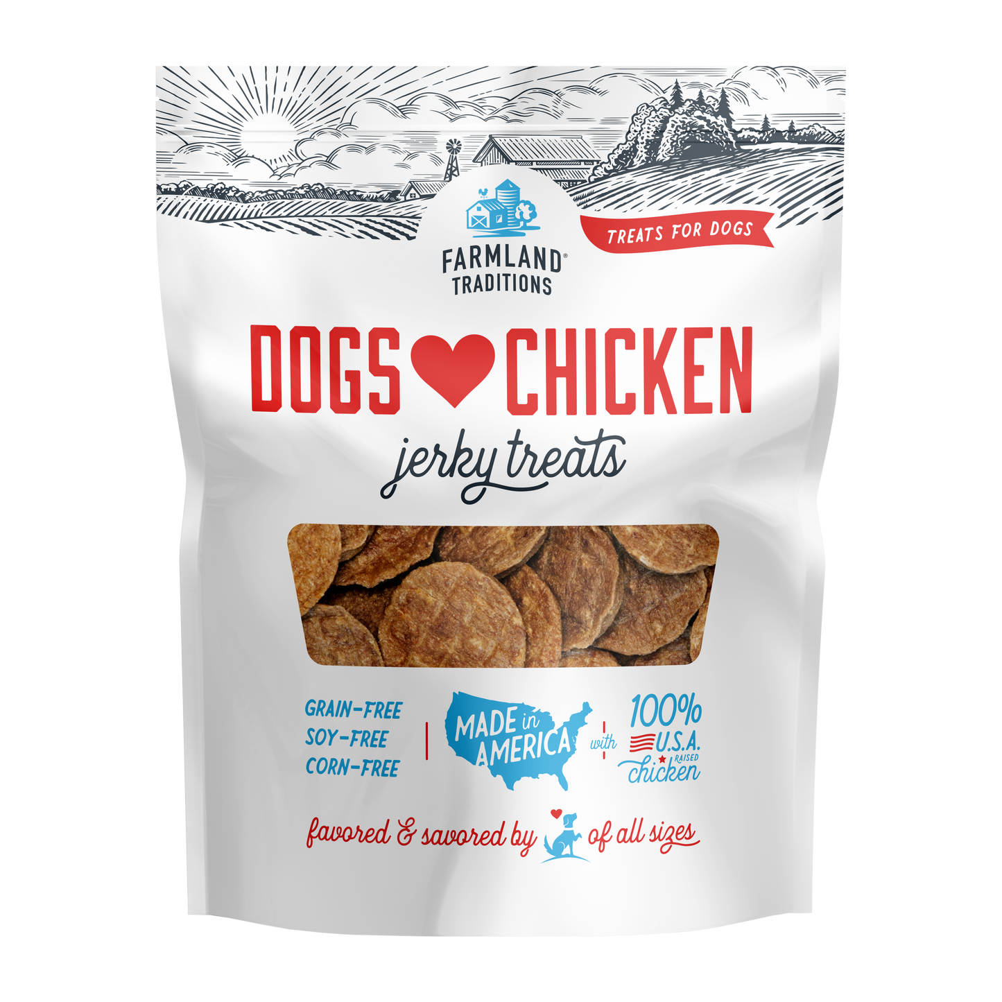 Farmland Traditions Dogs Love Chicken Jerky Dog Treats 1ea/6oz.