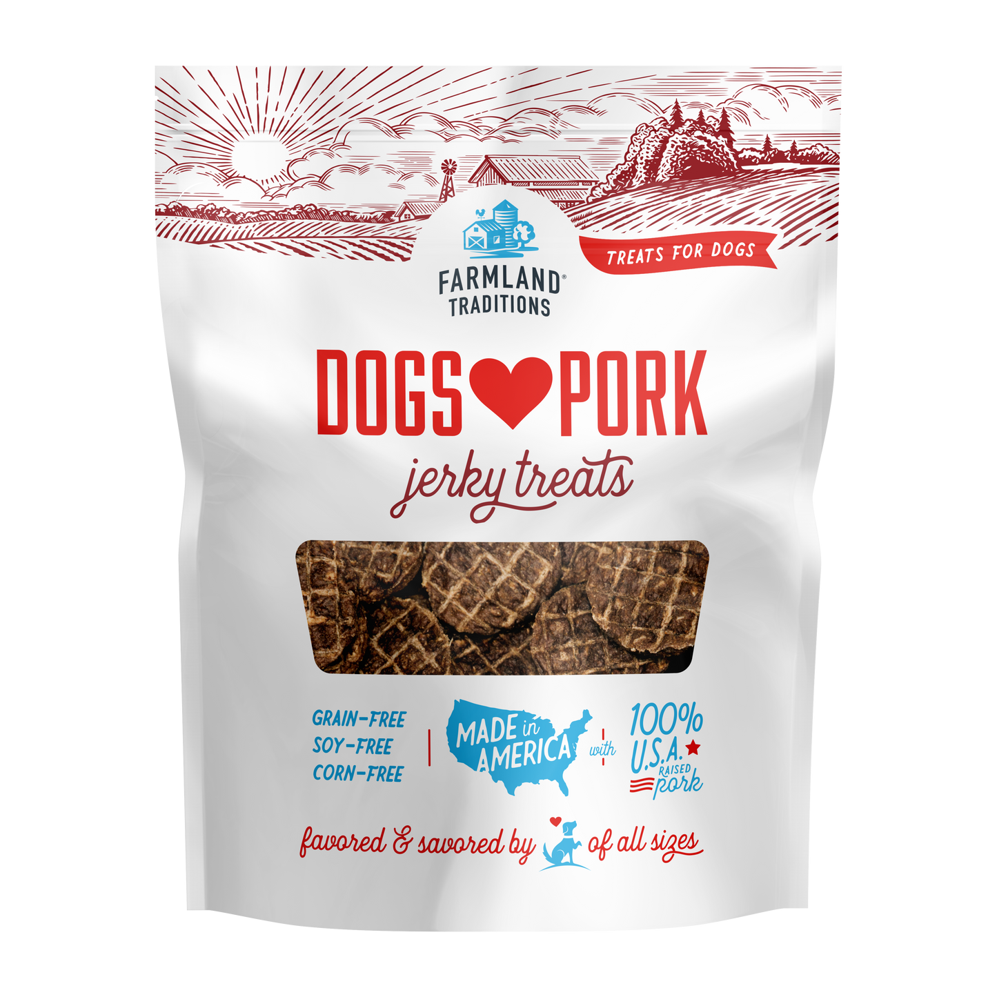 Farmland Traditions Dogs Love Pork Jerky Dog Treats 1ea/5oz.