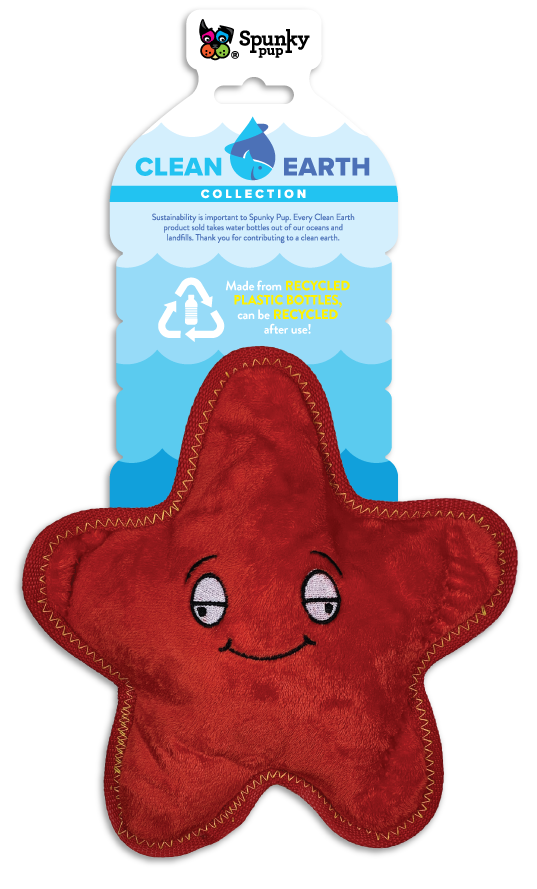 Spunky Pup Clean Earth Starfish Toy