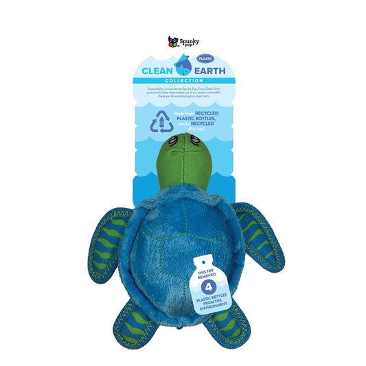 Spunky Pup Clean Earth Plush Turtle