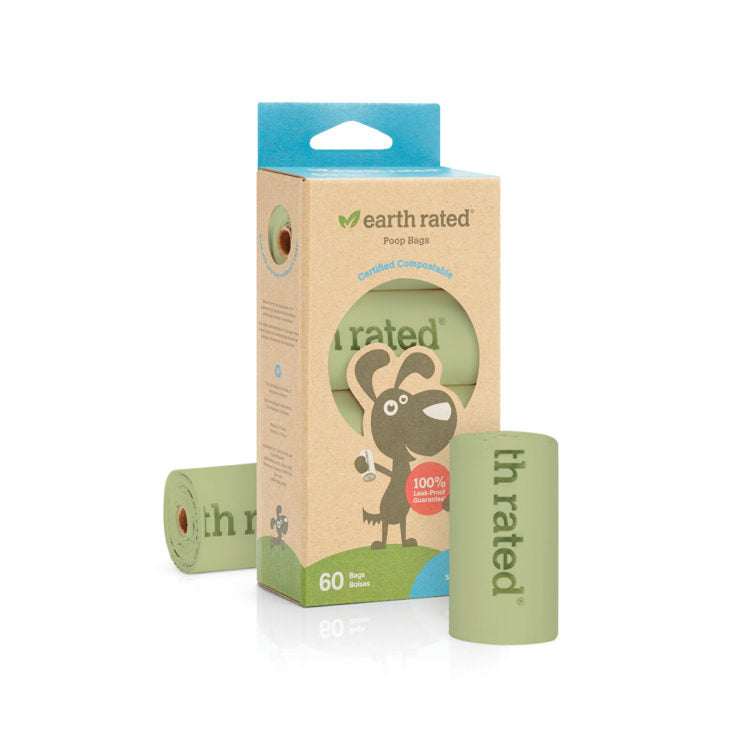 Earth Rated Compostable Poop Bags (4 Refill Rolls)